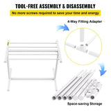 Pool Towel Rack, 5 Bar, White, Freestanding Outdoor PVC T-Shape Poolside Storage Organizer, Include V952-MJJBSGZXGBDD5JAP7V0