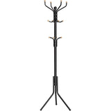 SONGMICS Metal Coat Rack 182 cm Tall Hall Tree Black V227-8498402103991