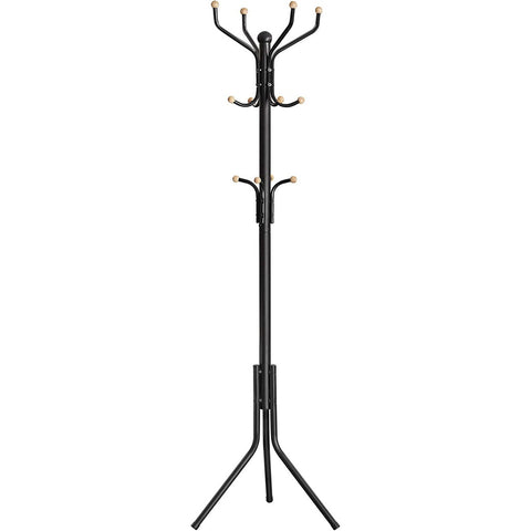 SONGMICS Metal Coat Rack 182 cm Tall Hall Tree Black V227-8498402103991