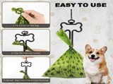 Eco-Friendly Pet Waste Bag Set with Bone-Shaped Carrier Hook and D-Ring Clip Thick Leak-Proof Poop V1341-ZY-ETZDYDQ5-E