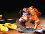 Chicken Rack Stainless Steel - Turkey Standing Holder with Roasting Pan, Poultry Turkey V1369-AZ3-W-10083
