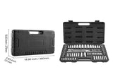 Socket Set, 69 Pieces, 9.5 & 6.4 mm Drive Socket and Ratchet Set, SAE and Metric, Deep and Standard, V952-TTJLBSZJTTJLJ85A3001V0