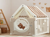 Keezi Kids Play Tent Playhouse Castle with Floor Mat 85CMX113CM TENT-HSE-HDPE-85CM-MC