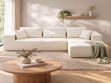 Artiss Modular Sectional Sofa 4-Seater L-Shaped Boneless Sofa Bed Chaise Lounge SB-C-CHEN-L-WH-AB