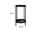 Levede 2 Tier Plant Stand Outdoor Indoor Black Large UM1200-L-BK