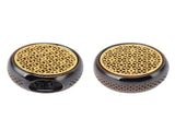 Bronze Brown Tea Light Teapot Warmer Hollow Concave Looking Ceramic Tea Tealight Coffee Heater V1294-YM0703-3118230129211