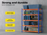 5 x 1.8M Giantz Garage Shelving Warehouse Rack WR-E-9X18-GVN-BOX5