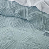 Bianca Aspen Sky Blue Embroidered Bedspread Set Double V442-BCA-BEDSPREAD-ASPEN-SKYBLUE-DS