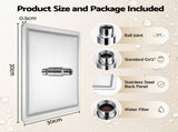 Cefito 12" Extra Large Rain Shower Head, Air-in Tech Low Water Pressure, Anti-Clog Silicone Jets SHOWER-C2-SQ-12-SI