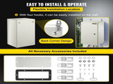 NEMA Steel Enclosure, 20 x 12 x 10'' NEMA 4X Steel Electrical Box, IP66 Waterproof & Dustproof, V952-DQXJSTCFS50X30X25V0