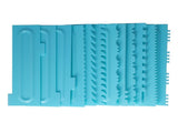 DIY Cream Scraper Combs Fondant Cake Pattern Modeling Tool for Home Kitchen Bakery1Set V1294-YM0714-3118210228612