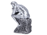 Thinker Statue European Style Resin Character Sculpture Home Office Bookshelf OrnamentSilver V1294-YM0901-3115210043911