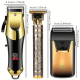 3pcs Men's Electric Hair Clippers Kit V728-PB23157