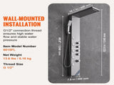 Shower Panel System, 4 Shower Modes Shower Panel Tower, Rainfall, Waterfall, 5 Full Body Massage V952-FTYS4CS2MSDPNYC1QV0