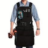Waterproof Apron Utility Apron Work Apron Industrial Apron Tool Storage Apron - Black - Size regular V1106-144-44430-BLK-REGULAR