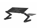 Artiss Laptop Stand Aluminium Computer Riser Foldable Lap Desk Bed Table Black LA-STAND-FOLD-BK
