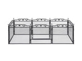 i.Pet Pet Dog Playpen Heavy-Duty Enclosure Multi-Configuration Indoor Outdoor Black PET-DOGPLAYPEN-H80-2IN1