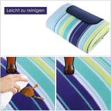 200 X 200 Cm Large Waterproof Sandproof Picnic Blanket, 3 Layer Beach Blanket With Carry Handle, V1188-MS-227-1229