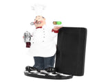 Resin Mustache Chef Figurine Fashion Small Ornaments Message Board Food Shop Hotel Decorations V1294-YM0714-3115210130111