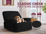 4 Pieces Stretch Slipcover, Jacquard Chair Cover with Side Pocket, Non-Slip Fitted V1370-AZ4-19494