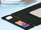 Laser Wireless Charging Desk Mat Black V1031-WC-MATB-792