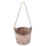 Wooden Bucket Flowerpot Wooden Bucket Flowerpot, Weather Resistance Breathable Decorative Wall V1369-AZ3-W-16079