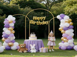 Arch Stand, Set of 3, 2.2/2/1.8 m , Stable Structure, Easy Assembly, Gold Metal Arch V952-BYDGMJSJT72FV0MUO001V0