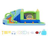 Inflatable Bounce House, 3.4 x 3.74 x 2.13 m Inflatable Bounce House Water Slide, Bouncer Castle V952-CQCBKWSLXSCG0IQ90001V3