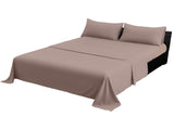1000 Thread Count Cotton Rich Double Bed Sheet Set 4 Piece, Soft Feel Microfibre Blend, Solid C CVC-10DBL-LN