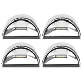 4Pcs Set Stainless Steel Solar Power LED Wall Light LightControl for Garden Yard Lighting V1294-YM0901-3111200146511