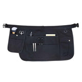 Waist Tool Apron with Multi-Pocket Waitress Server Apron, Black Waterproof Waiter Half Apron with V1366-AZ2-W-26831