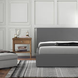 Milano Luxury Gas Lift Bed with Headboard - Grey No.28 - King Single ABM-10002030