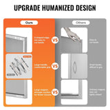 VEVOR BBQ Access Door, 432x610 mm Single Outdoor Kitchen Door, Stainless Steel Flush Mount Door, V952-DMMBSCJMYS174RNRPV0