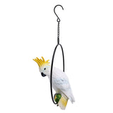 Iron Ring Parrots Decor Bright Texture Waterproof Iron Ring Parrots Resin Pendant Crafts V1294-YM0715-3115210265111
