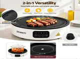 Devanti Ceramic Cooktop Electric Hot Plate Countertop Grill Cooker White CCT-B-SD-1E-1Z-TOUCH-WH