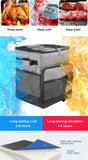 Cooler Picnic Bag Trolley Thermally Insulated - 36L - 60 cans - Grey - Drinks Food Cool Bag V382-TROLLEYCOOLER