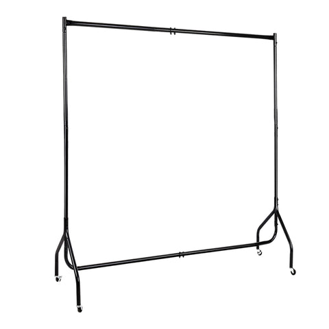 Artiss Clothes Rack Airer Coat Stand 6FT Rail Wheels DIY-CR-605-BK