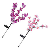 2Pcs/Set Solar Power LED Artificial Orchid Tree Lights for Garden Courtyard Lawn Decoration V1294-YM0901-3111200165811