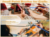 480Pcs Small Paint Brush,Flat Fine Tip Artist Paint Brushes,Craft Paint Brushes for Kids Oil V1366-AZ2-W-15674