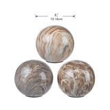 Set 3 Brown Marbleized Balls 10cm V637-20933