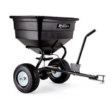 PLANTCRAFT Tow Behind Broadcast Spreader 90kg 105L Seed Fertiliser Tow Rotary V219-MOWCRTPLTAB90