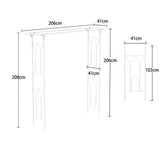 Stereoscopic Metal Garden Arch Arbor Wedding Pergola Trellis V178-66753