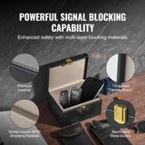 VEVOR Faraday Box Signal Blocking Holder for 5~8 Car Keys with 2 Key Bags Black V952-XHPBHJTZ6347WKCJLV0
