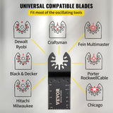 100PCS Oscillating Saw Blades, Quick Release Multitool Blades Kit, HCS Tool Blades for Wood Plastic, V952-BDGJDPG100PCSS199V0
