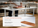 Stainless Steel Table, 60 x 90 cm Food Prep Worktable with Wheels, Kitchen Prep Table with V952-DLGZT2CWDB24ABSMO001V0