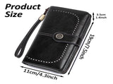 Leather Wallet Women Rfid Blocking Large Capacity, Zip Around Long Wallet - Pu Phone Clutch Purse, V1189-LWWAL-20260325-00077