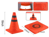 18 inch Traffic Cones, 2PCS Collapsible Orange Cones for Parking, Parking with Reflective Collars, V1259-DP01-A-4427