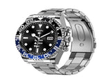 Classic Stainless Steel Smartwatch with Rotating Timer Bezel, Bluetooth Calling & Luminous V888-ELOSUNG35446