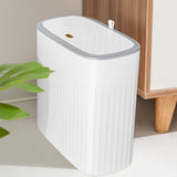 Trash Can with Lid 13 Gallon Double Layer Step Foot Pedal Garbage Bin for Bathroom Kitchen Office V1366-AZ2-W-19753