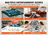 Mahjong Table, Fold-in-Half 4 Player Card Table with Wear-Resistant Green Tabletop, Portable V952-SDMJZBSWZDSTQ0FNSV0